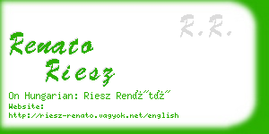 renato riesz business card